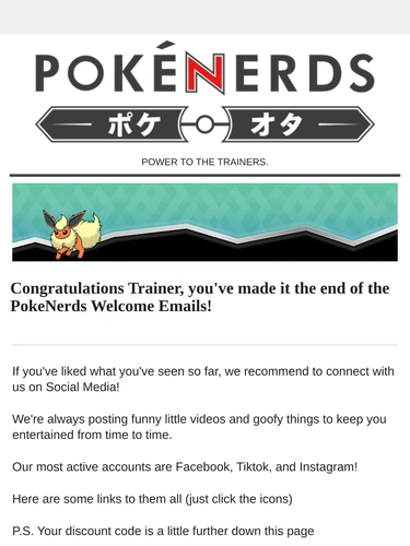 The PokeNerds Store Welcome Series