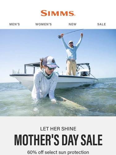 Simms Fishing Sale Announcement