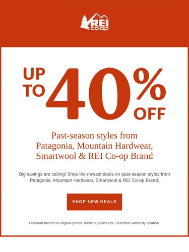 REI Sale Announcement