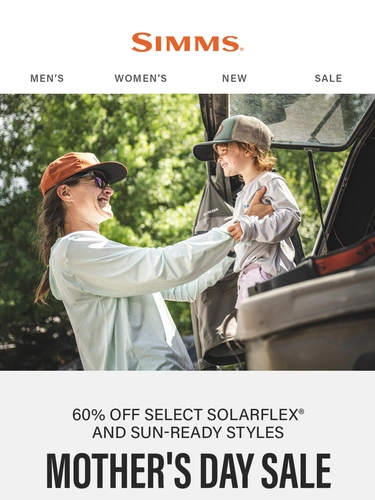Simms Fishing Sale Announcement