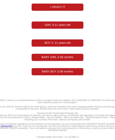 Sergent Major Sale Announcement