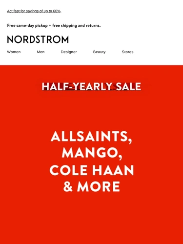 Nordstrom Sale Announcement