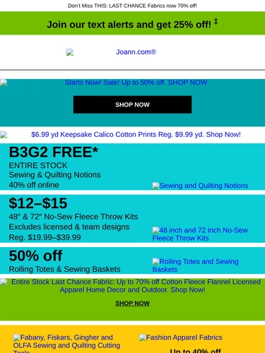 Joann Sale Announcement