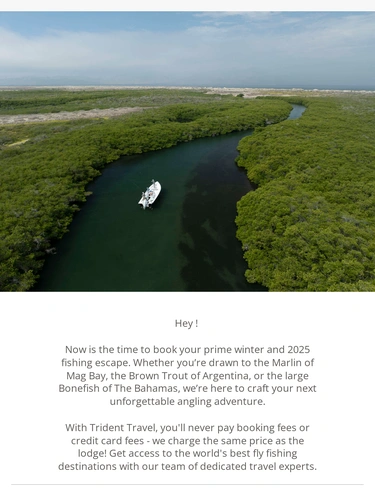 Trident Fly Fishing Event Invitation
