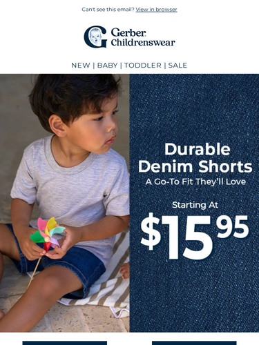 Gerber Childrenswear Sale Announcement