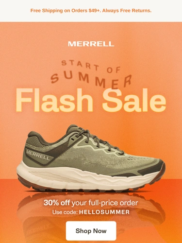 Merrell Sale Announcement