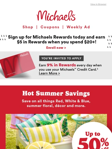 Michaels Newsletter
