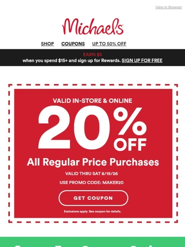 Michaels Sale Announcement