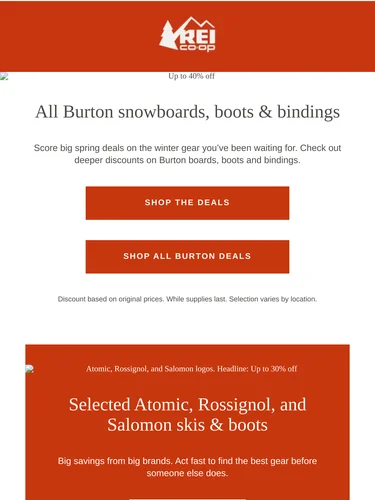 REI Sale Announcement