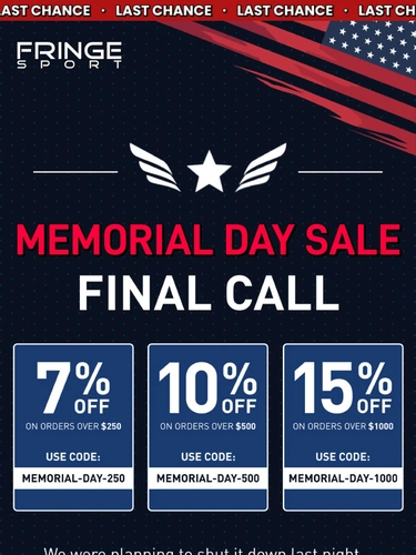 Fringe Sport Sale Announcement