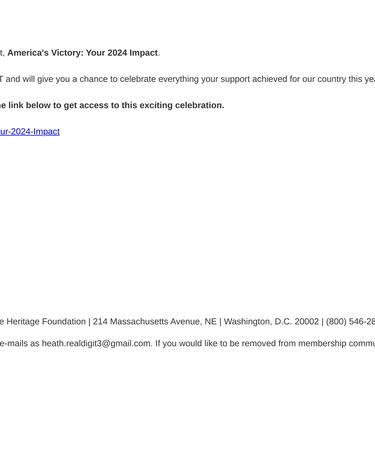 Heritage Foundation Event Invitation
