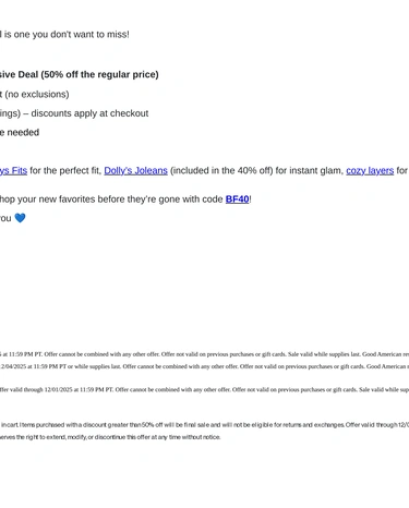 Good American Sale Announcement