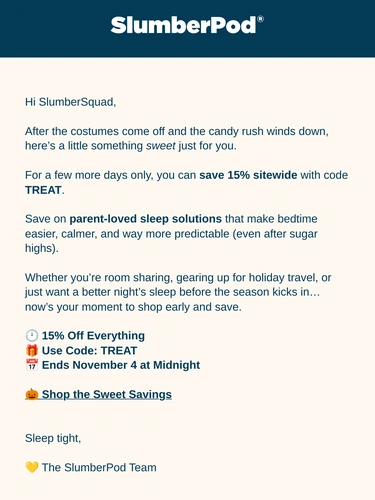 SlumberPod Sale Announcement