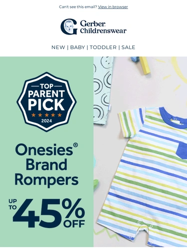 Gerber Childrenswear Sale Announcement