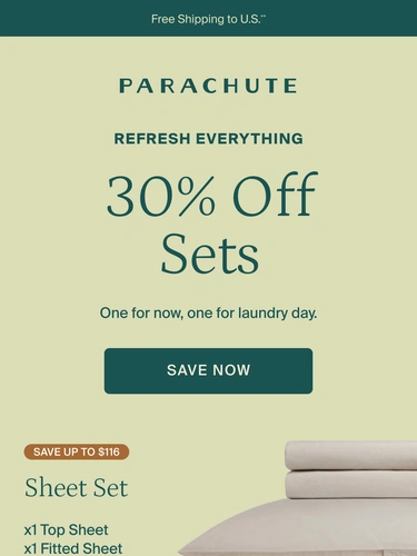 Parachute Home Sale Announcement