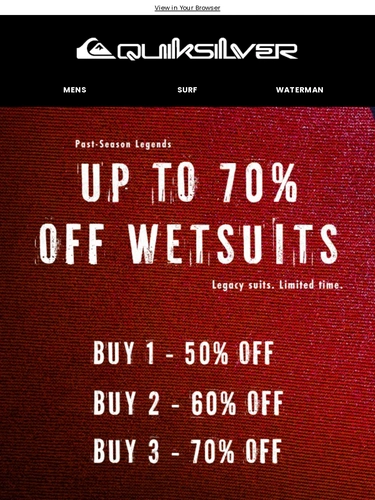 Quiksilver Sale Announcement