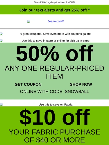 Joann Sale Announcement