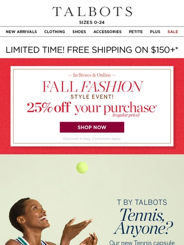 talbots.com Sale Announcement