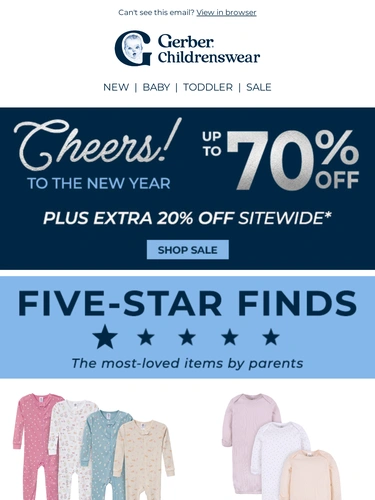 Gerber Childrenswear Sale Announcement