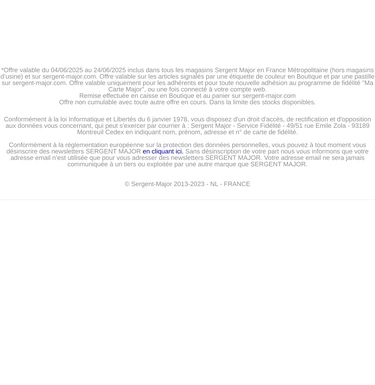 Sergent Major Sale Announcement