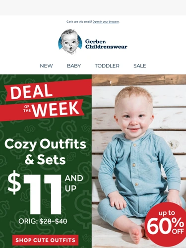 Gerber Childrenswear Sale Announcement