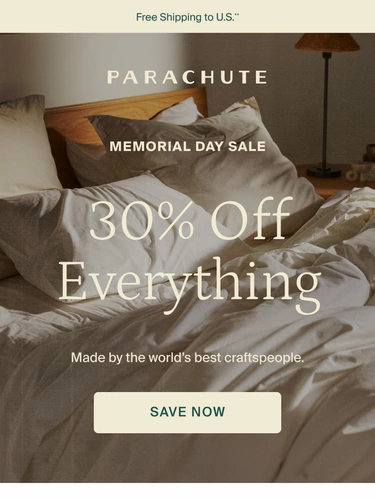 Parachute Home Sale Announcement