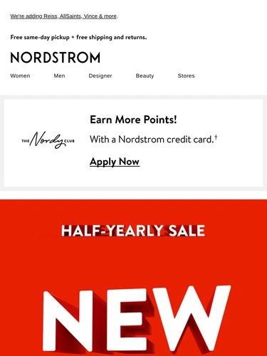 Nordstrom Sale Announcement