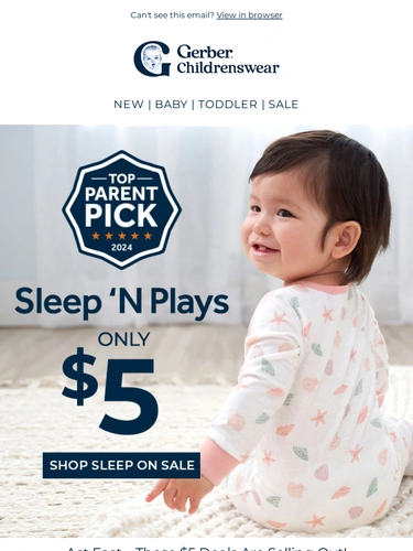Gerber Childrenswear Sale Announcement