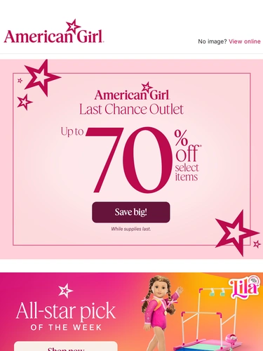 American Girl Sale Announcement