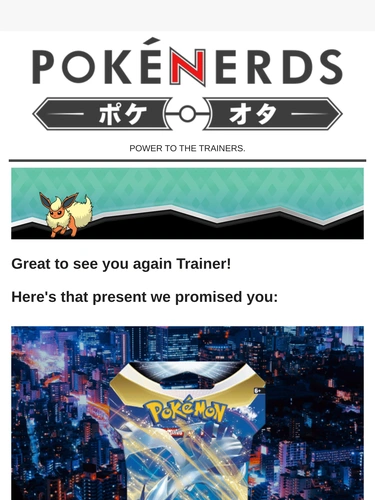 The PokeNerds Store Welcome Series