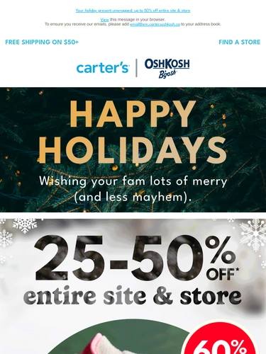 Carter's OshKosh Sale Announcement