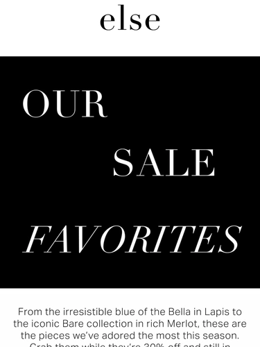 Else Lingerie Sale Announcement