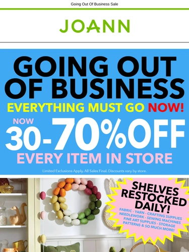 Joann Sale Announcement