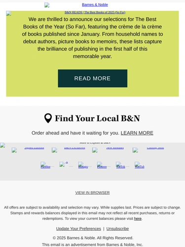Barnes & Noble Newsletter