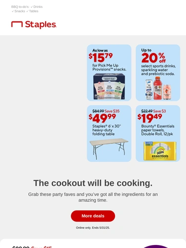 Staples Sale Announcement