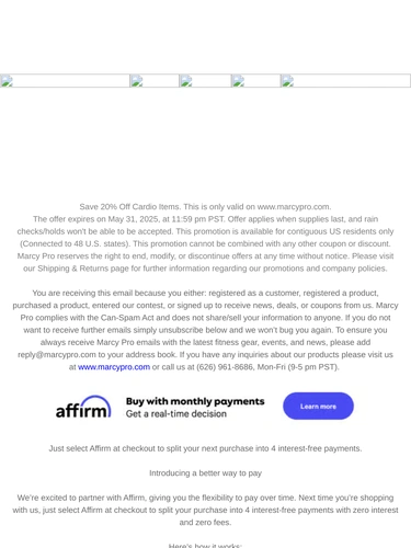 Marcy Pro Sale Announcement