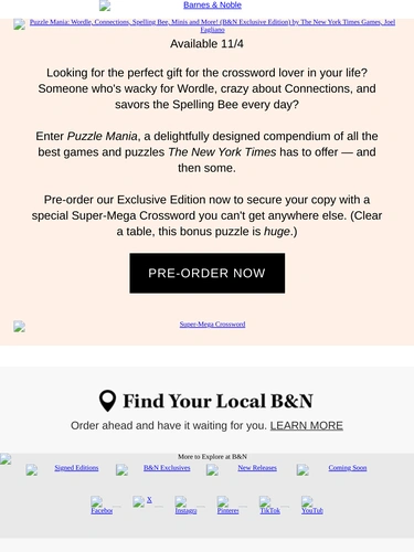 Barnes & Noble Newsletter