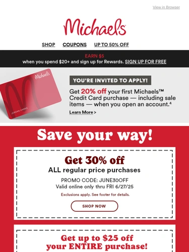 Michaels Newsletter