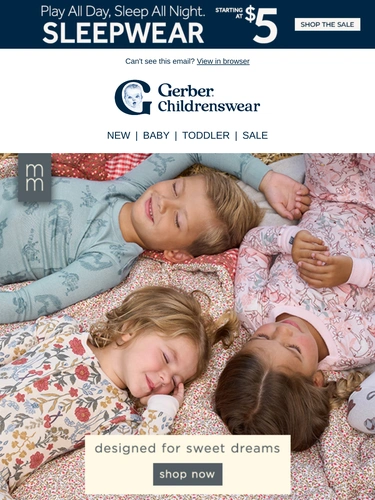 Gerber Childrenswear Sale Announcement
