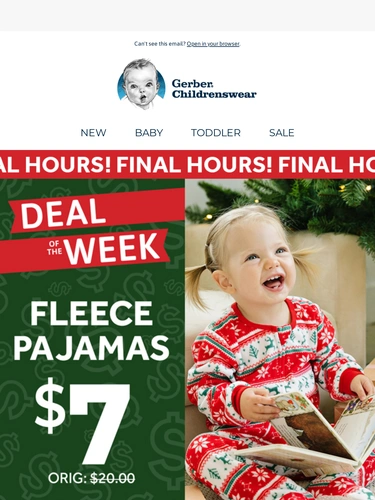 Gerber Childrenswear Sale Announcement