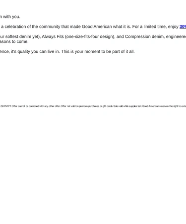 Good American Sale Announcement