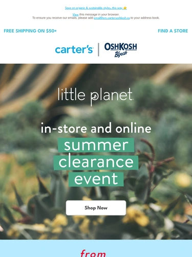Carter's OshKosh Sale Announcement