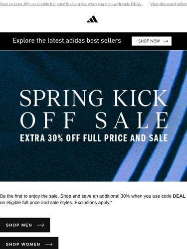 Adidas Sale Announcement