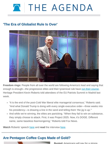 Heritage Foundation Newsletter