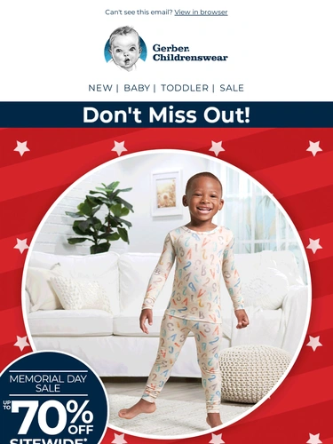 Gerber Childrenswear Sale Announcement