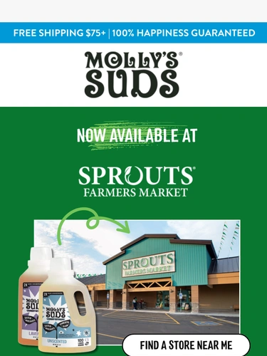 Molly's Suds Sale Announcement