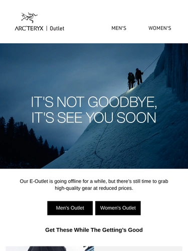 Arc'teryx Sale Announcement