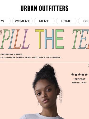 Urban Outfitters Newsletter