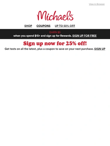 Michaels Sale Announcement