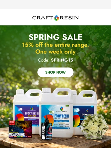 Craft Resin Sale Announcement
